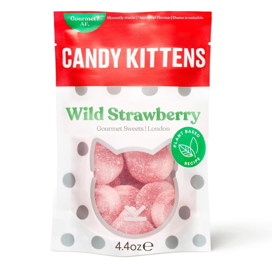 Candy Kittens Wild Strawberry Gummy Candy with no artificial coloring or dyes