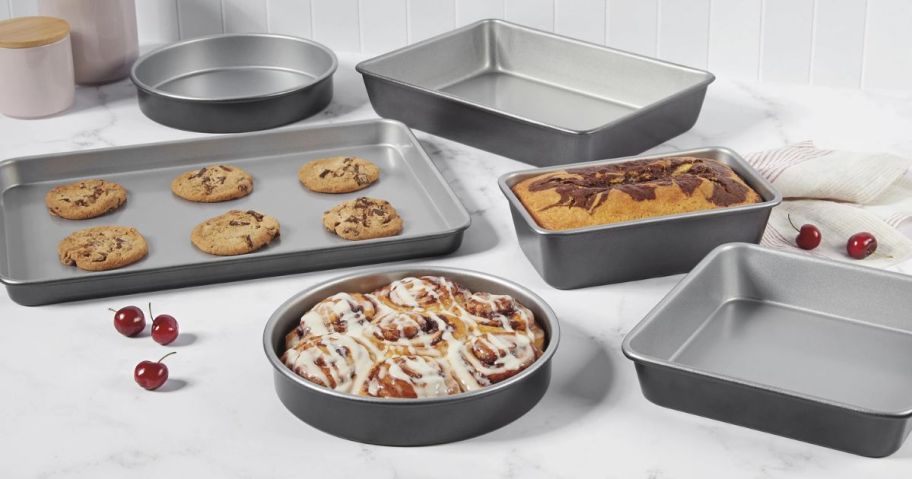 Cuisinart 6-Piece Bakeware Set on counter