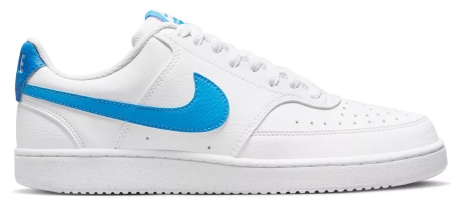 blue and white nike sneakers