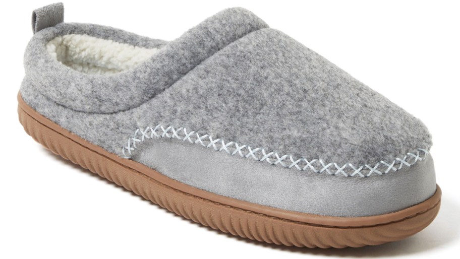 grey dearfoams clog slipper