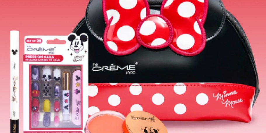 Minnie Mouse Travel Pouch Bundle w/ FOUR The Crème Shop Beauty Items Only $28 Shipped ($62.50 Value!)