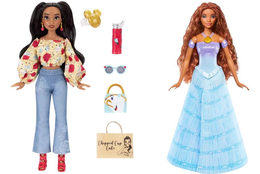 Bell and Ariel inspired Disney Princess Dolls