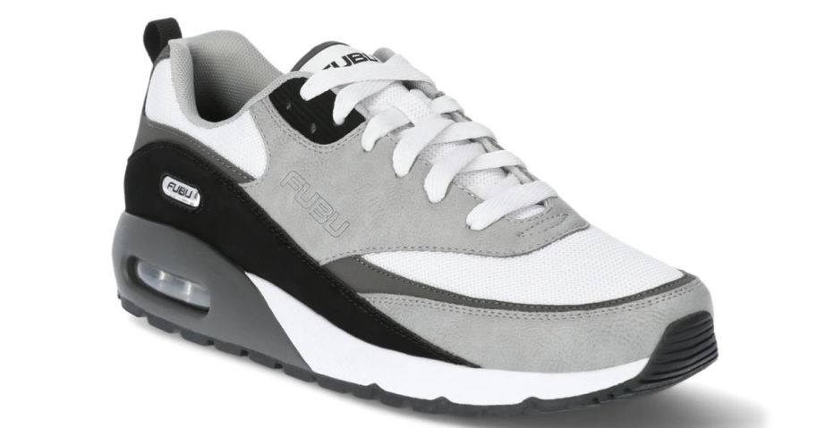 whtie gray and black fubu shoe