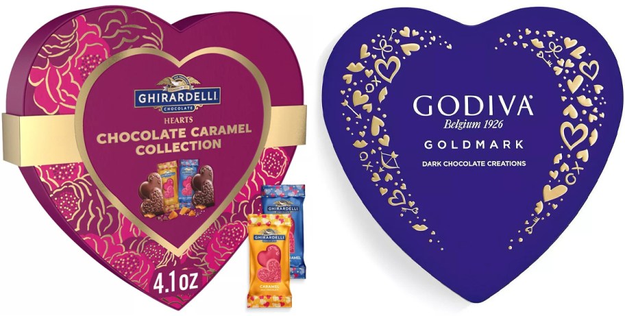 Ghirardelli Chocolate Caramel Collection and Godiva Goldmark Dark Chocolate Creations