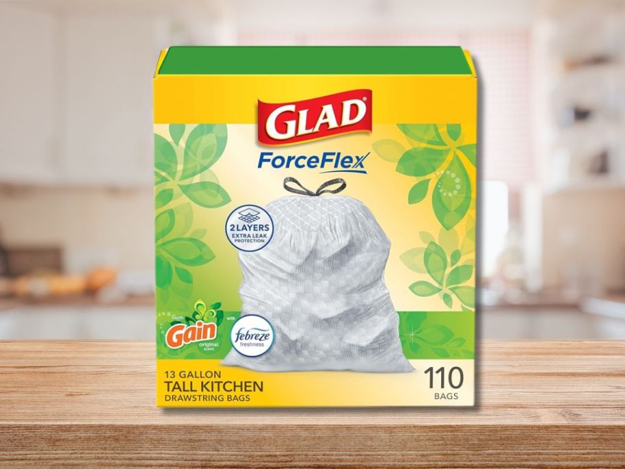 Glad ForceFlex Gain-Scented Trash Bags 110-Count Only $14 Shipped on Amazon (Reg. $24)