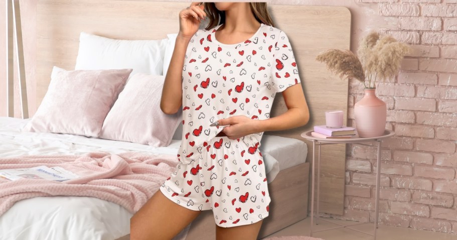 Pajama Sets Only $8 Each on Amazon – Including Valentine’s Styles!