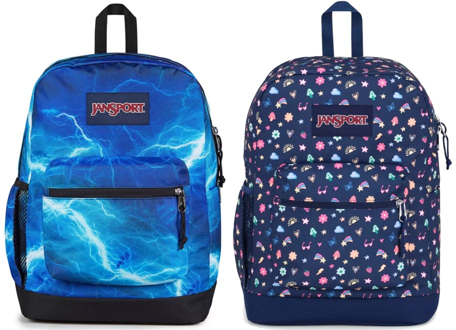 lightning and fruit print backpacks