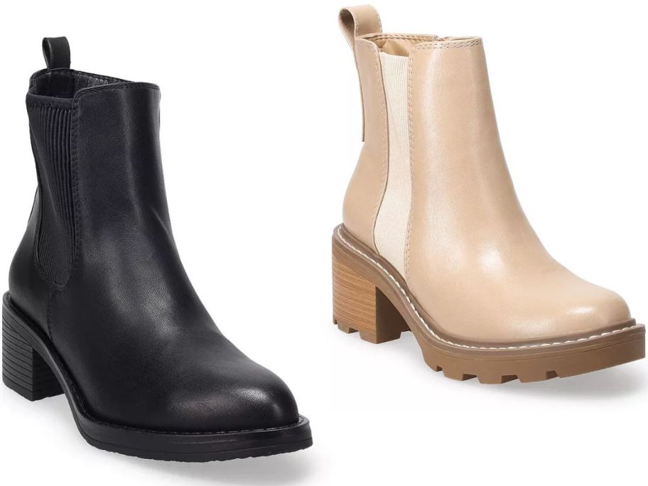 Stock images of two Kohl's women's boots