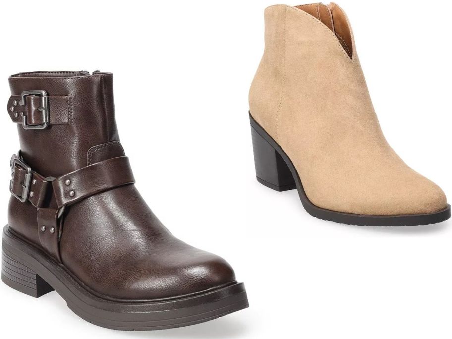 Stock images of two kohl's women's boots