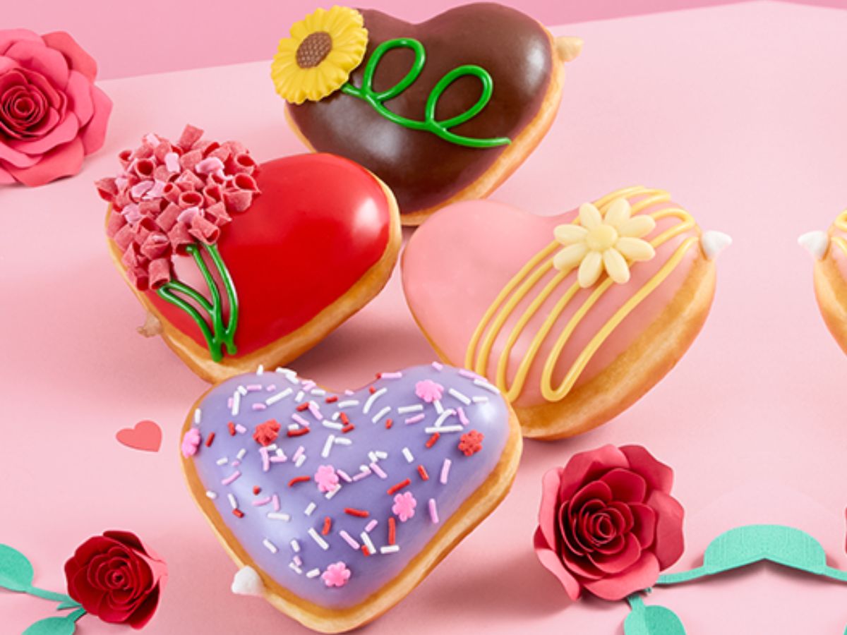 Krispy Kreme Heart-Shaped Doughnuts Have Returned for Valentine’s Day!