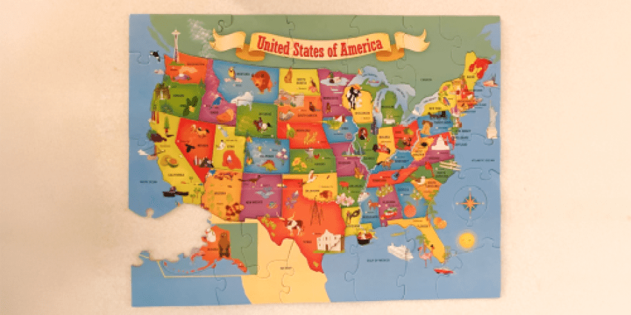 MasterPieces 60-Piece USA Map Jigsaw Puzzle Only $6.60