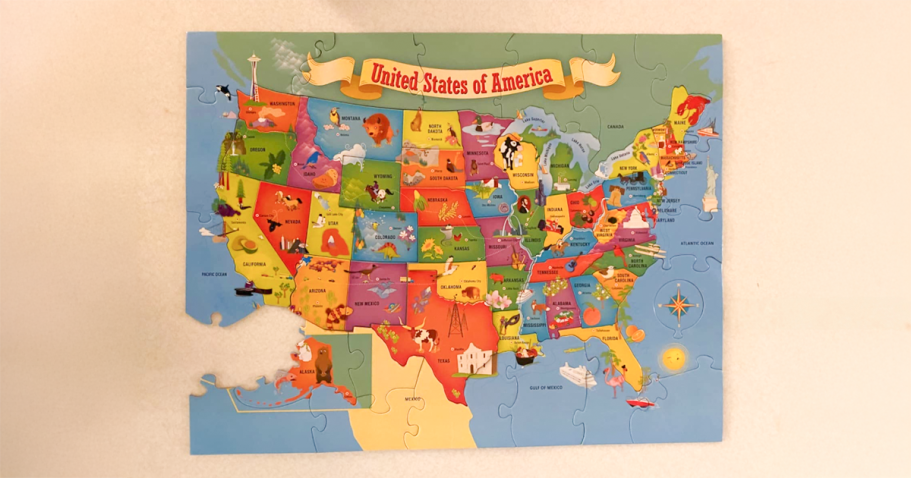 MasterPieces 60-Piece USA Map Jigsaw Puzzle Only $5.97 on Amazon (Reg. $11)