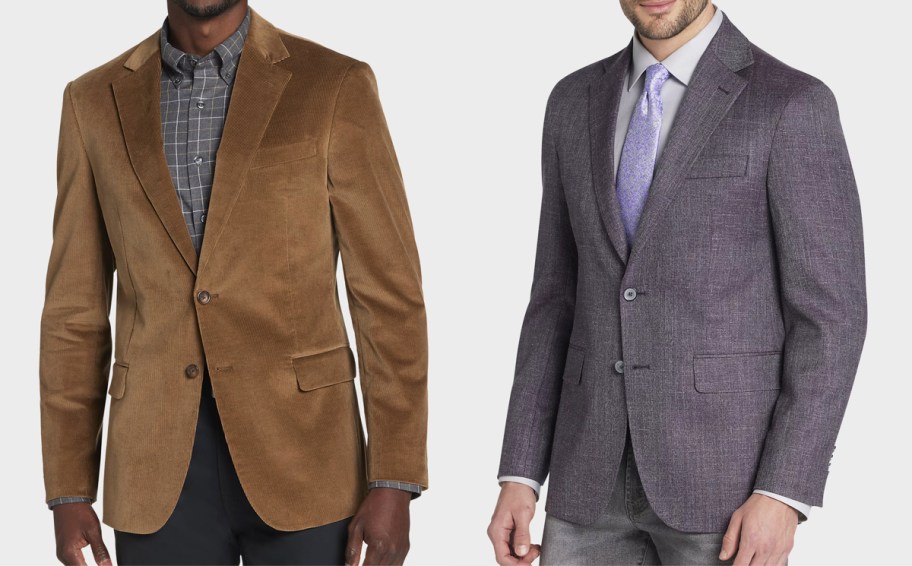 two men in brown and grey sport coats