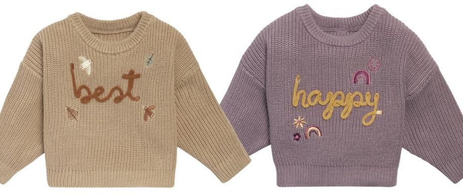 Modern Moments Baby Sibling Matching Sweater stock images