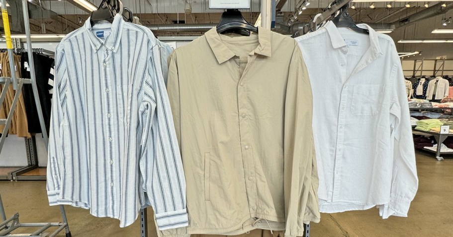 Up to 85% Off Old Navy Button-Down Shirts | Styles from $5.47