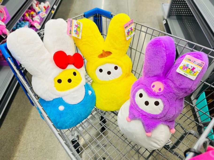 Peeps Hello Kitty Plush in cart in store