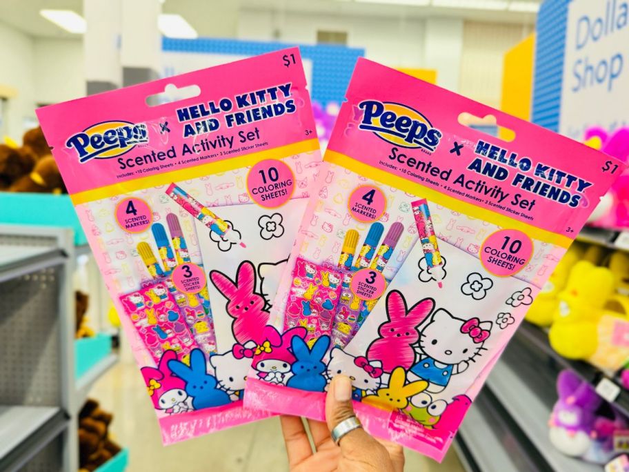 Peeps X Hello Kitty & Friends Scented Activity Sets in hand in store