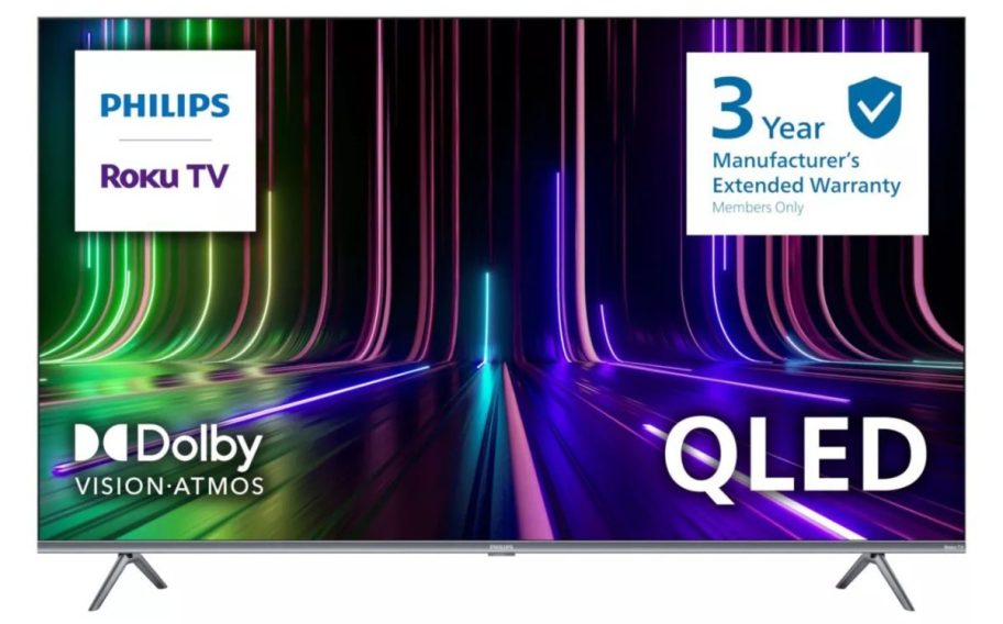 Philips 55" Class 7900 4K QLED Smart TV stock image