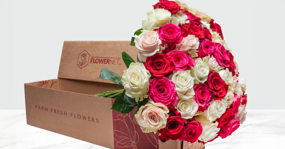 Shades of Pink Roses 50-Stem Box Only $64.99 Shipped on Costco.online | Pre-Order for Valentine’s Day Delivery!