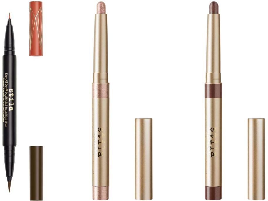 Stock images of a Stila Eye Liner and Two 3-in 1 Trifecta sticks