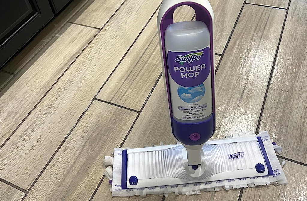 Swiffer PowerMop Starter Kit Only $19.94 on Amazon | Includes Pads & Cleaning Solution!