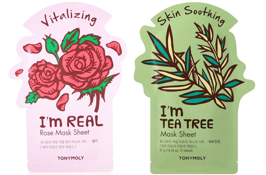 rose and tea tree sheet masks