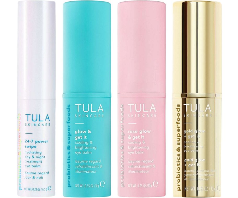 4 different types of tula eye balms stock image