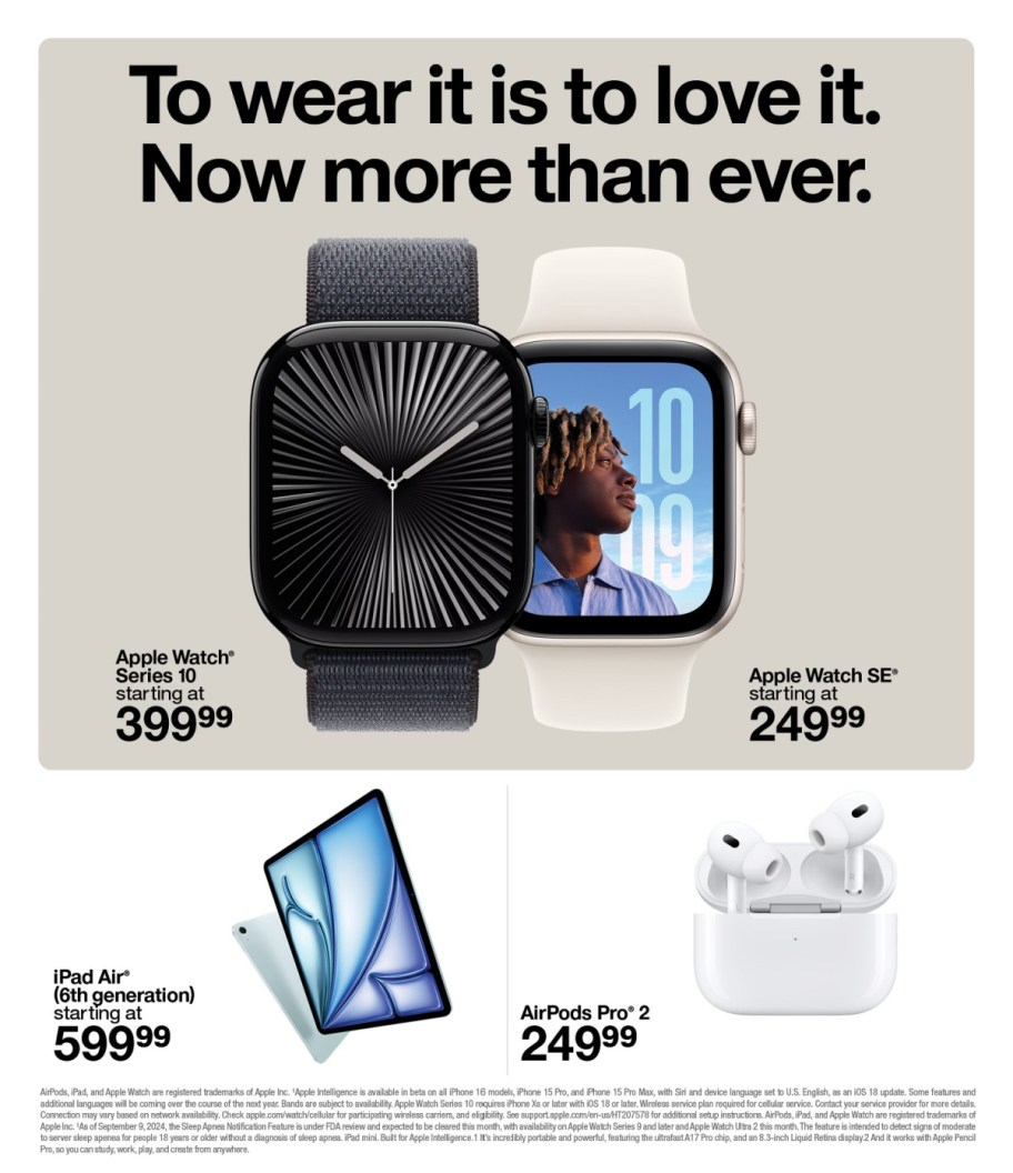 page from Target ad