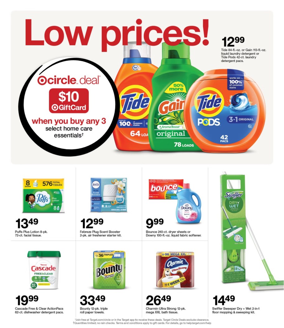 page from Target ad