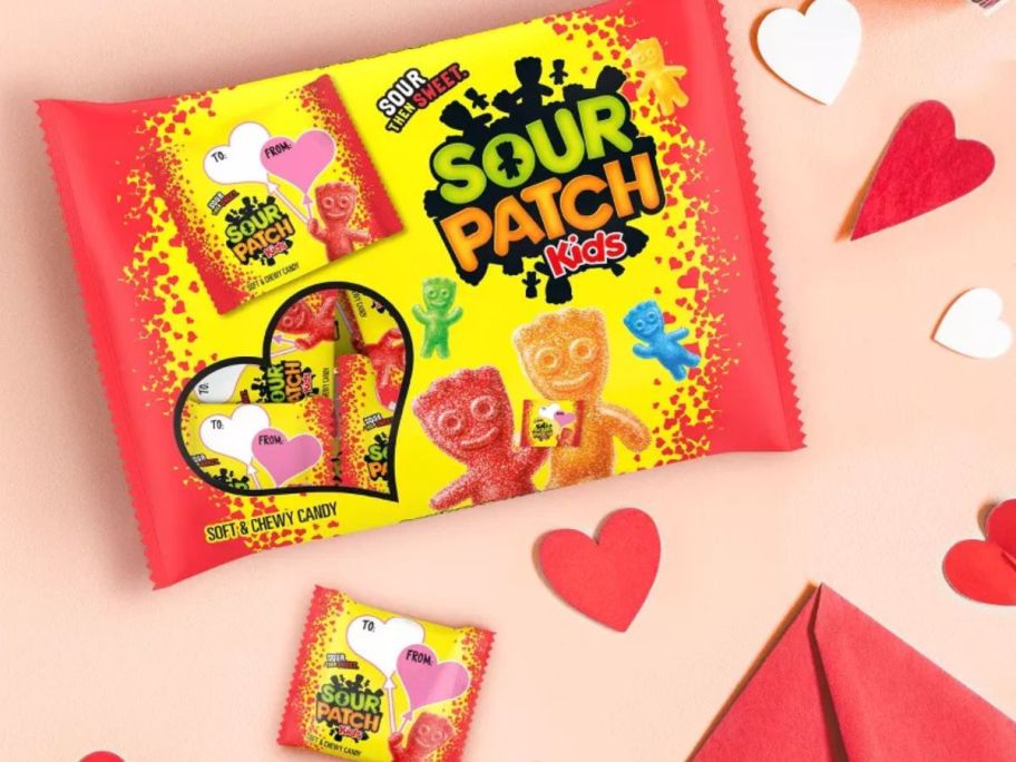 A Bag of Sour Patch Kids Valentine's Day Classroom Candy