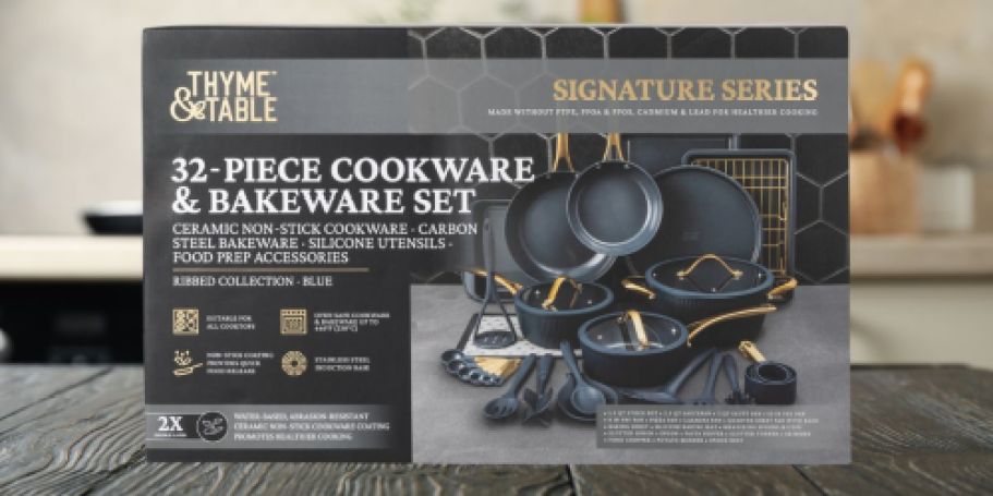 OVER $100 Off Thyme & Table 32-Piece Cookware Set on Walmart.online