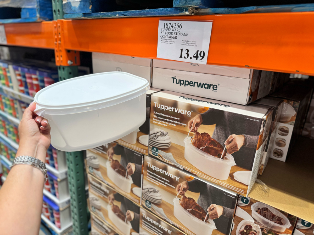 Tupperware XL Food Storage Container Just $13.49 at Costco (Fits Rotisserie Chicken!)