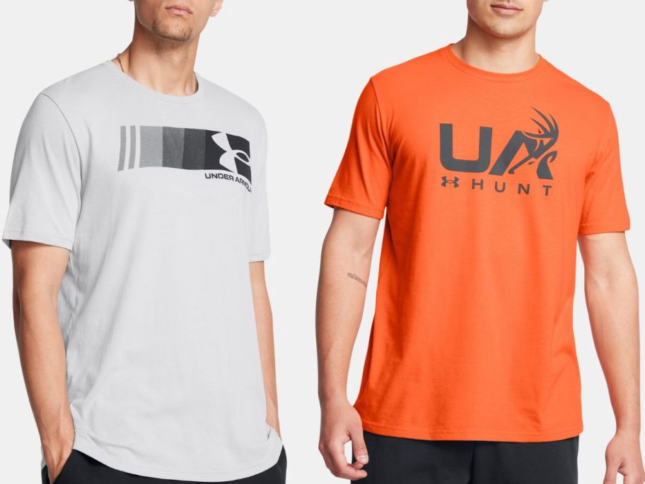 Stock images of two men wearing Under Armour T-Shirts