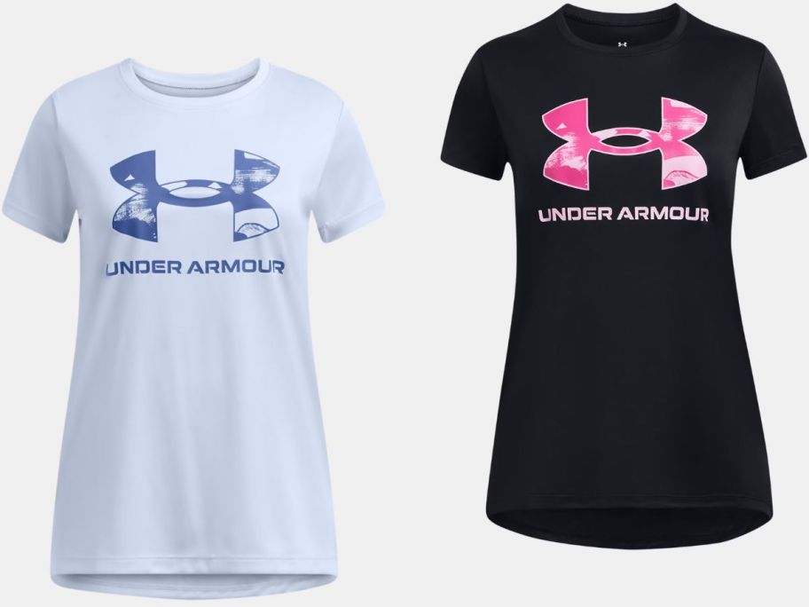 Under Armour Girls UA Tech Print Logo Tee