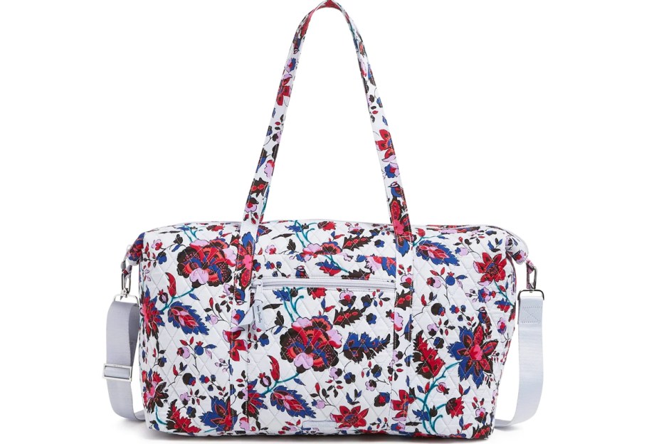 floral print duffle bag