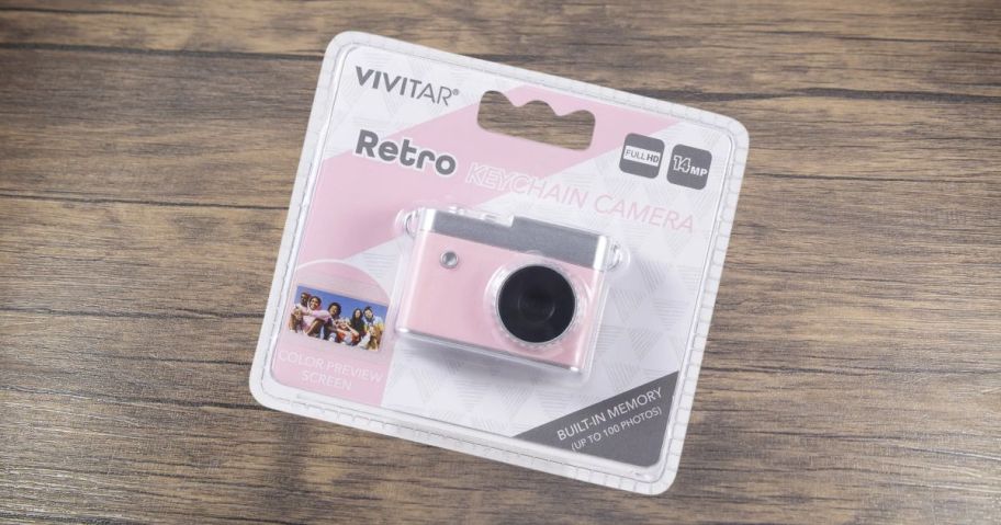 Vivitar Digital Camera Keychain package on table