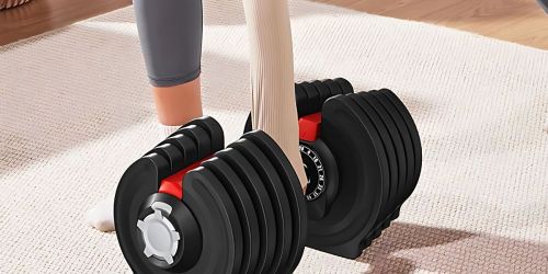 $70 Off Adjustable Dumbbells Set on Amazon + Free Shipping | Easily Adjust from 3-40lbs!