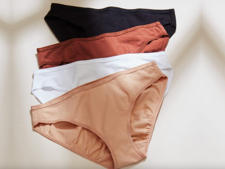 four pairs of underwear