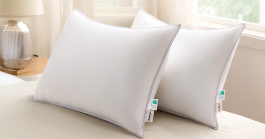 two bedsure pillows on a bed