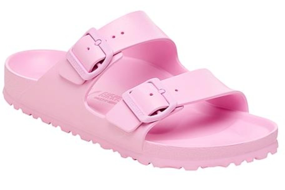 pale pink two buckle sandals