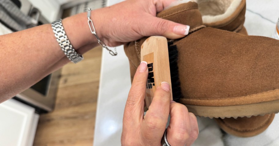 brushing uggs with a shoe brush (1)