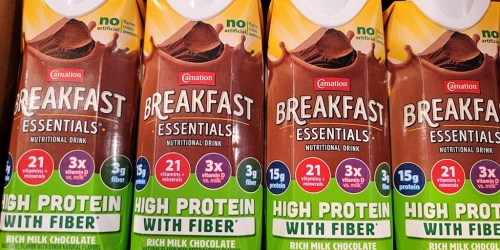 Carnation Breakfast Essentials w/ Fiber 24-Count Only $14.48 Shipped on Amazon