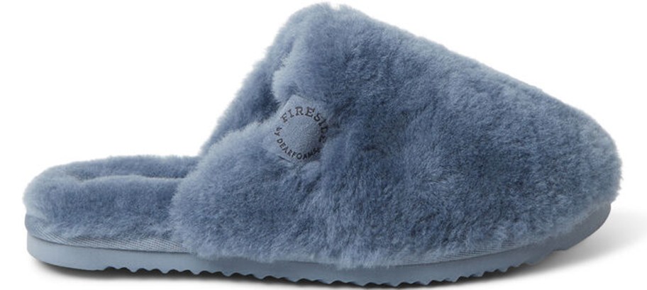 blue dearfoam slide slipper