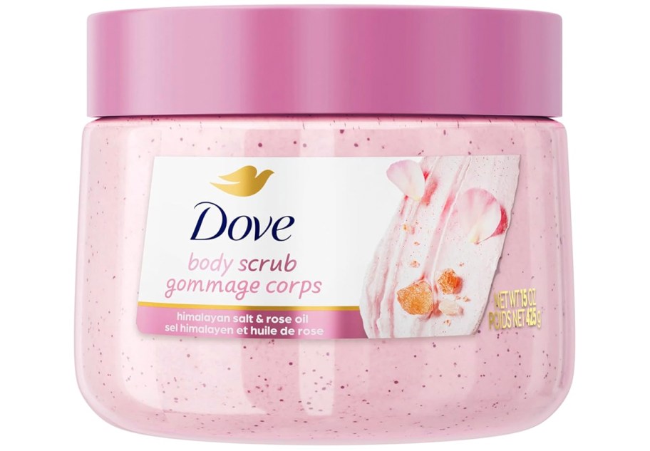 dove body scrub jar 