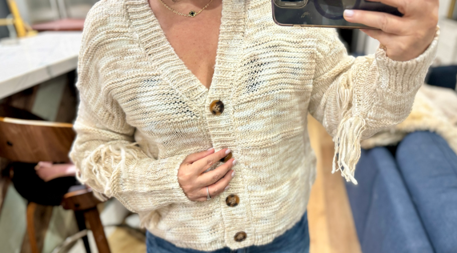 Up to 70% Off Jessica Simpson Clothing on Walmart.online (Fringe Cardigan ONLY $10!)