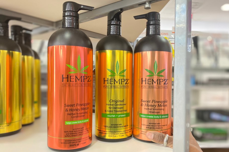 three hempz shampoo and conditioners