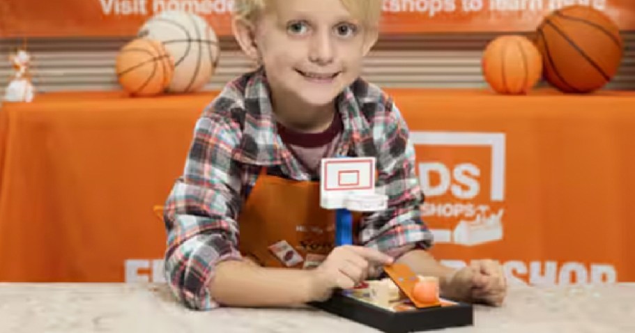 FREE Home Depot Kids Workshop on 3/1 – Register Now to Make a Basketball Game