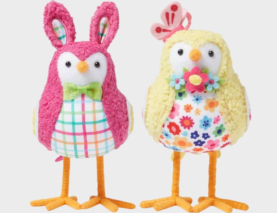 two easter featherly friends stock images