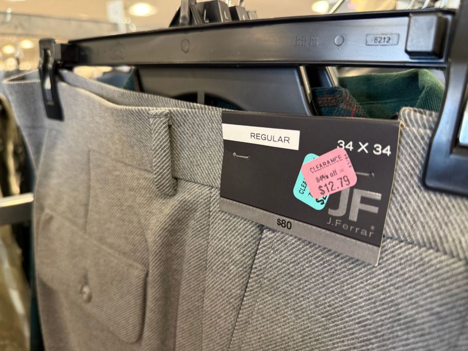 men's dress pants in store