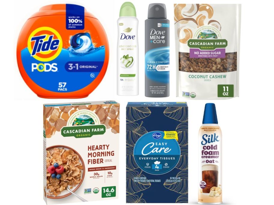 kroger weekly digital coupons items on white background